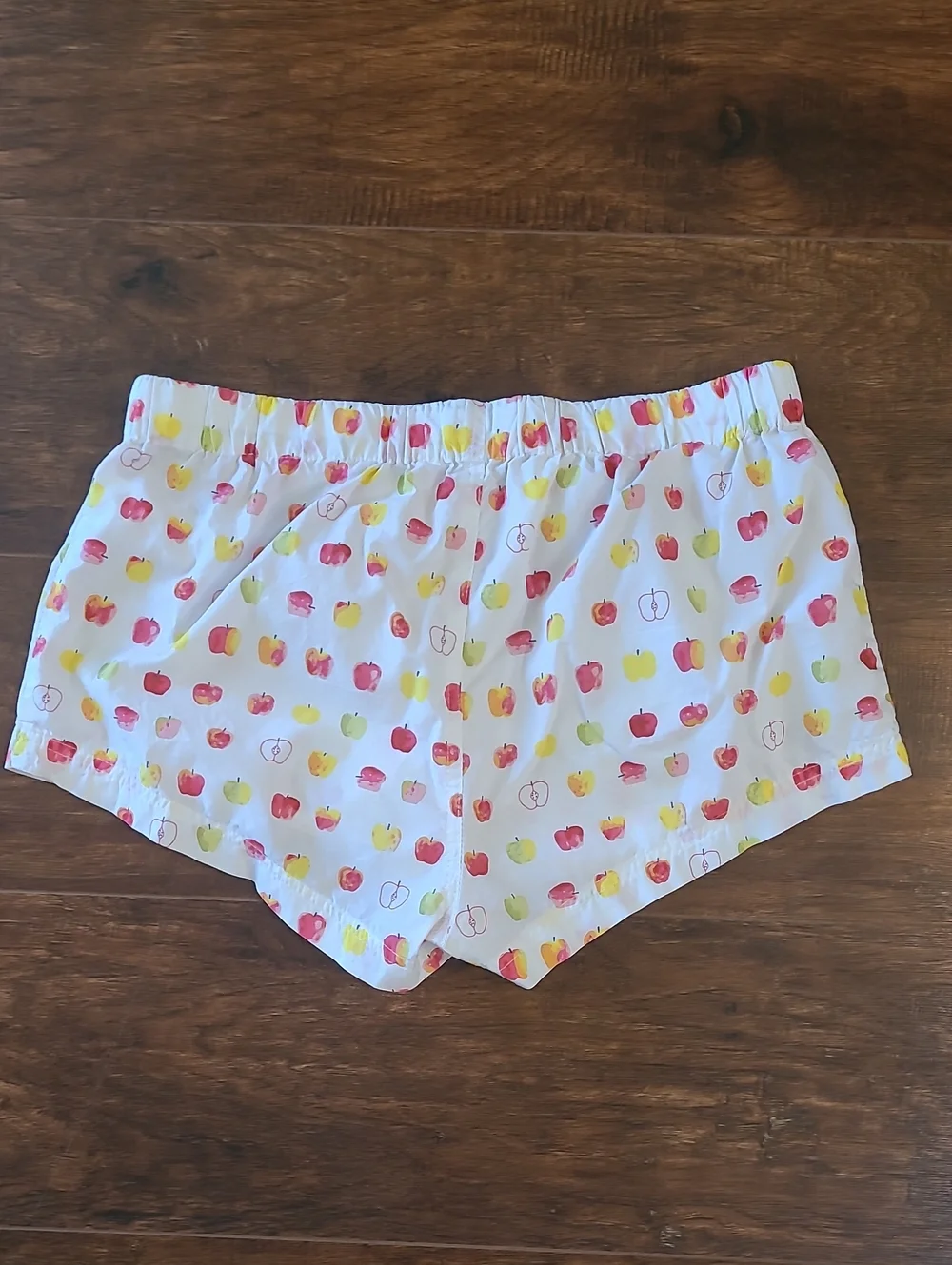 J. Crew White Boxers with Red and Yellow Apple Print